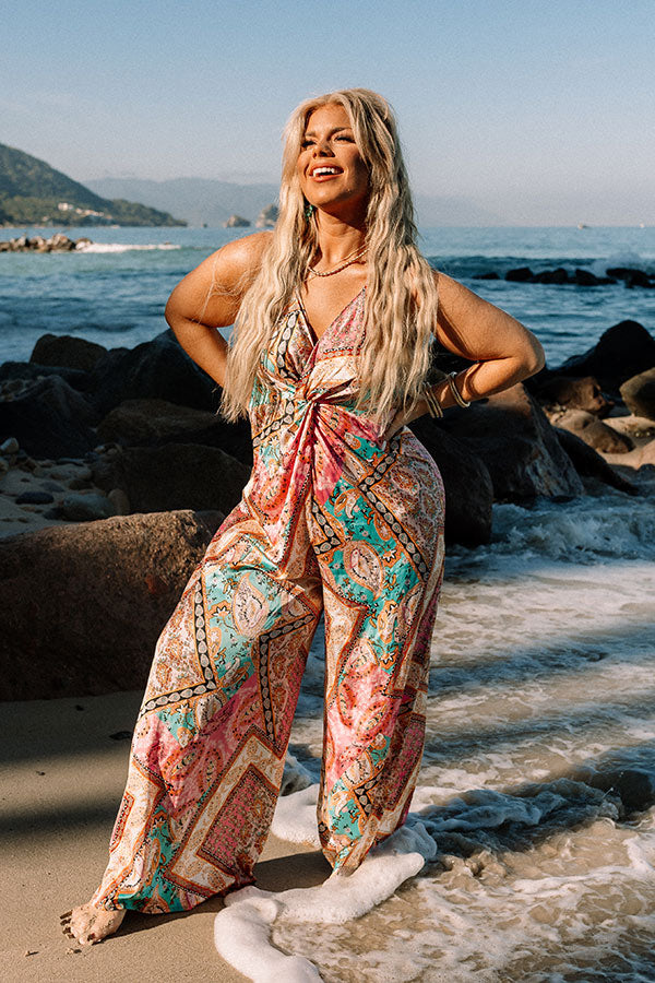 Sweetest Gesture Paisley Jumpsuit in Pink Curves Image - 5