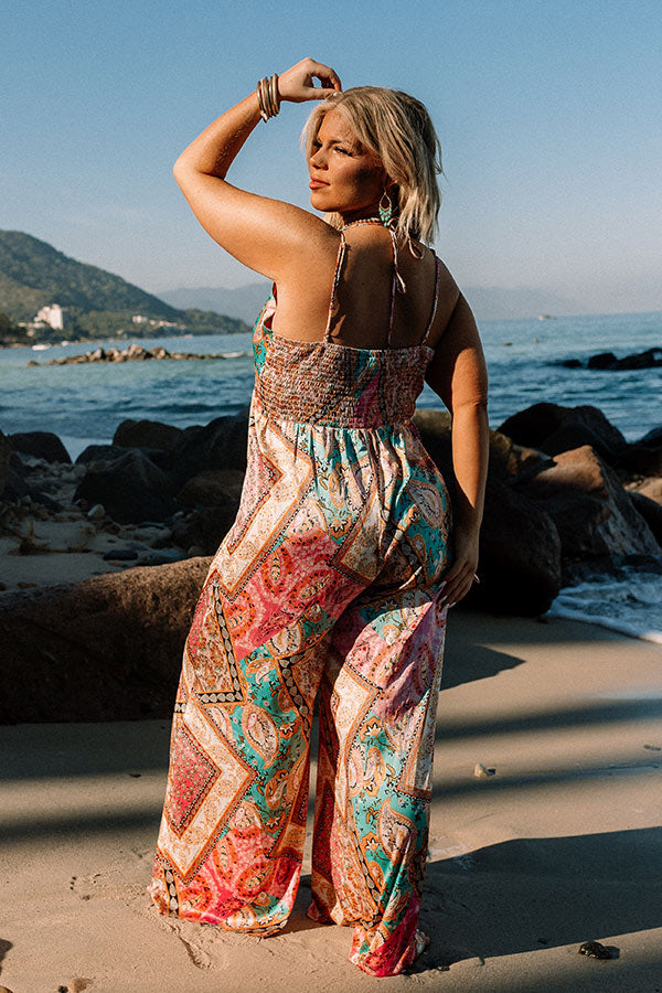 Sweetest Gesture Paisley Jumpsuit in Pink Curves Image - 3