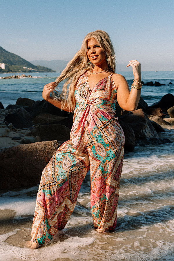 Sweetest Gesture Paisley Jumpsuit in Pink Curves Image - 4