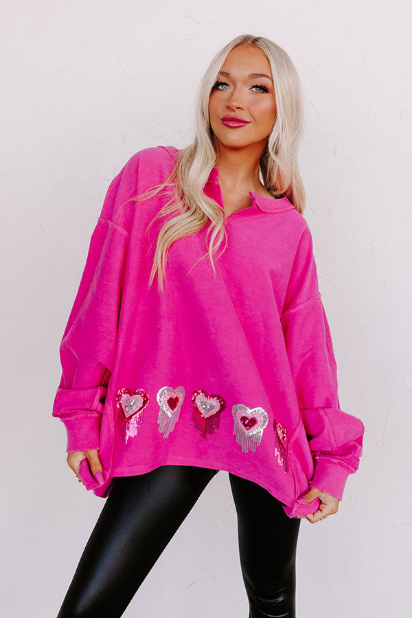 Don't Break My Heart Oversized Sweatshirt Image - 3