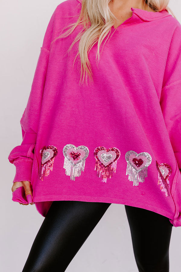 Don't Break My Heart Oversized Sweatshirt Image - 4