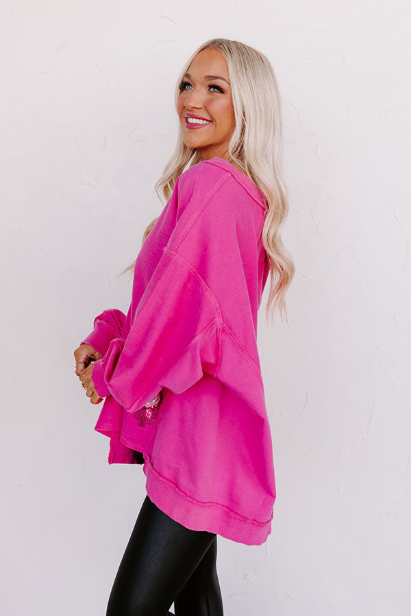 Don't Break My Heart Oversized Sweatshirt Image - 5