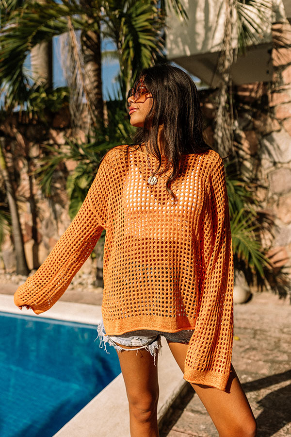 Mornings In Mexico Knit Top In Orange Image - 3