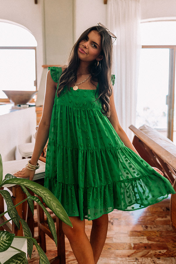 Gentle Touch Shift Dress In Green – Impressions Online Boutique