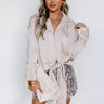 Try Your Luck Front Tie Top in Warm Taupe Image - 1