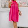 Friday Night Glam Shift Dress In Hot Pink Curves Image - 1