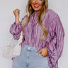 Posh Days Pleated Shift Top in Lavender Curves Image - 1