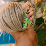 Beach Tripping Hair Claw Clip In Kelly Green Image - 1