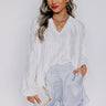 Posh Days Pleated Shift Top in White Image - 1