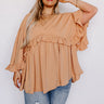 Time To Dance Ruffle Top In Camel Curves Image - 1