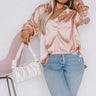 Siren Song Satin Shift Top In Peach Curves Image - 1
