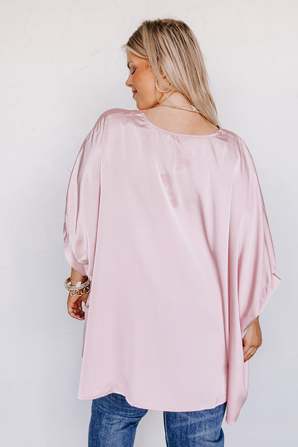 Everyday Dreams Satin Shift Top in Light Pink Curves Image - 4