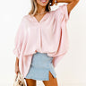 Everyday Dreams Satin Shift Top in Light Pink Image - 1
