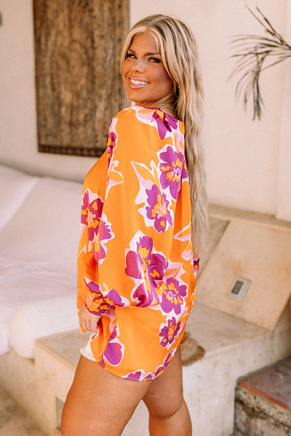 Pineapple Whip Shift Top In Orange Curves Image - 4