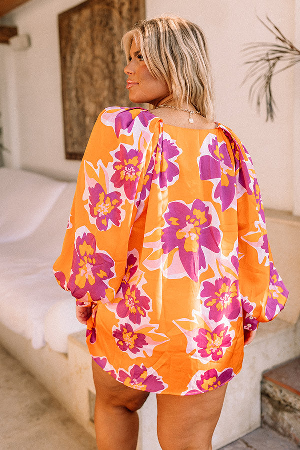 Pineapple Whip Shift Top In Orange Curves Image - 5