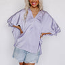 Everyday Dreams Satin Shift Top in Lavender Image - 1