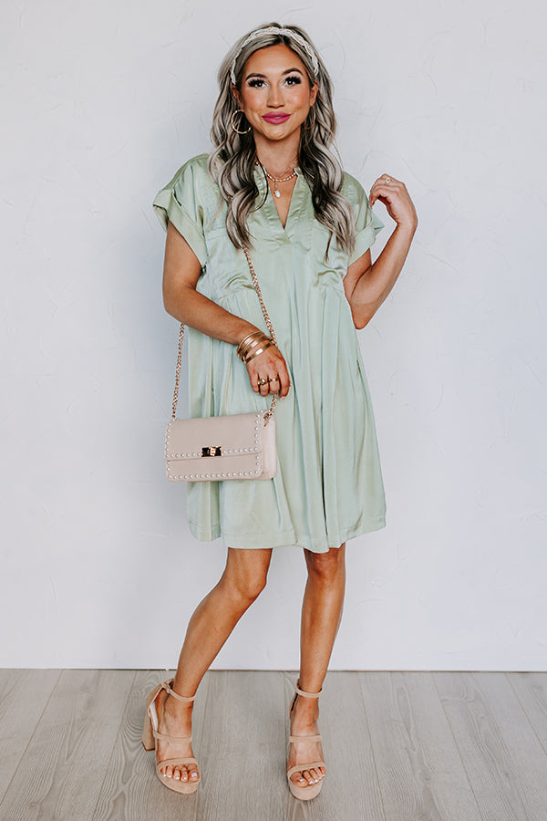 Enjoy The Daylight Shift Dress In Sage Image - 1