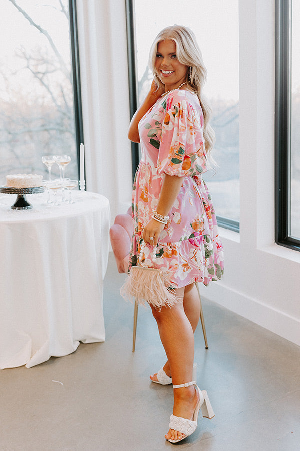 Feeling Idyllic Shift Dress In Pink Curves Image - 4