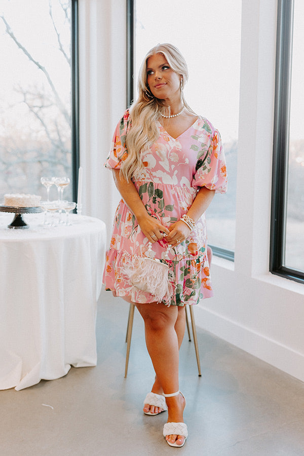 Feeling Idyllic Shift Dress In Pink Curves Image - 1