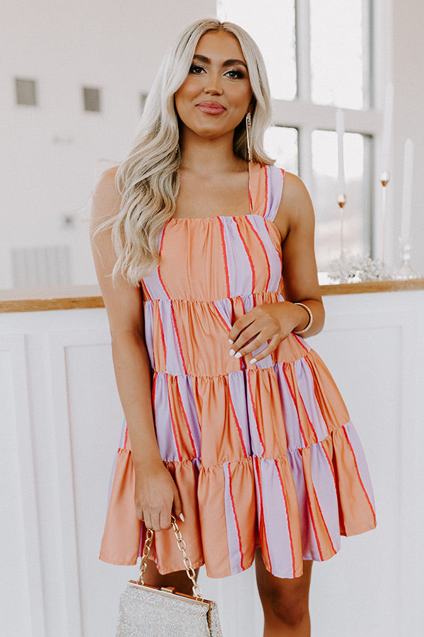 Dip And Twirl Shift Dress In Peach Image - 2