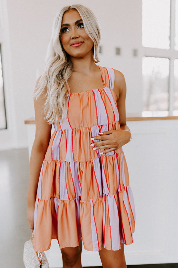 Dip And Twirl Shift Dress In Peach Image - 5