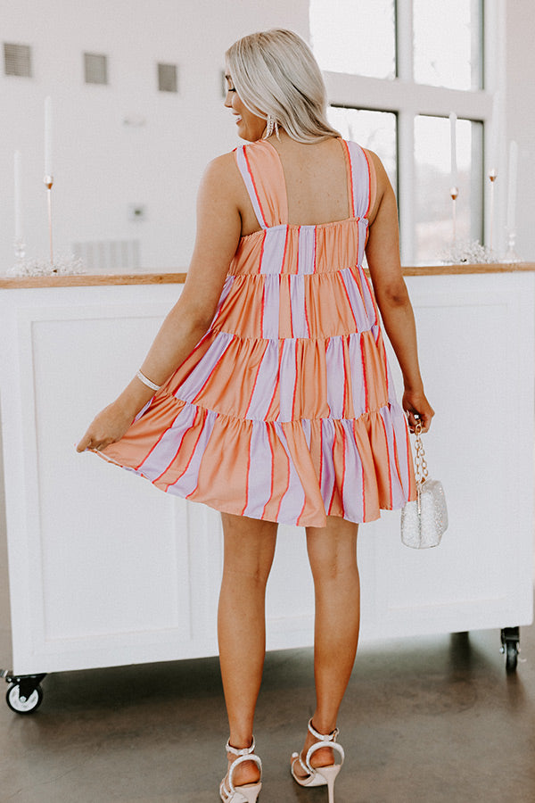 Dip And Twirl Shift Dress In Peach Image - 4