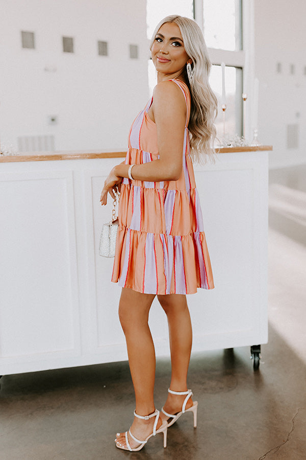 Connecting Over Cocktails Shift Dress In Peach main image 1