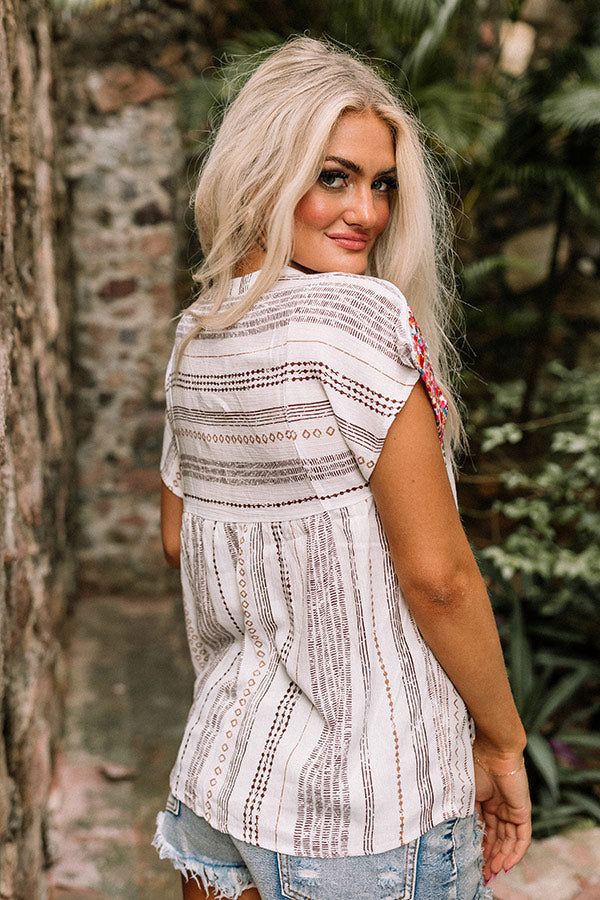 Private Cabana Embroidered Top Image - 5