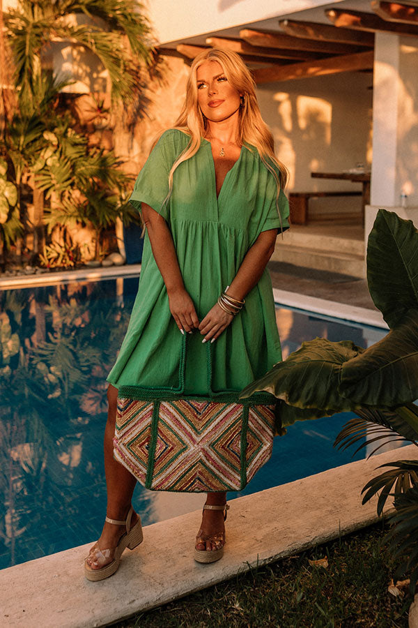 Clever Moment Shift Dress In Kelly Green Curves Image - 1