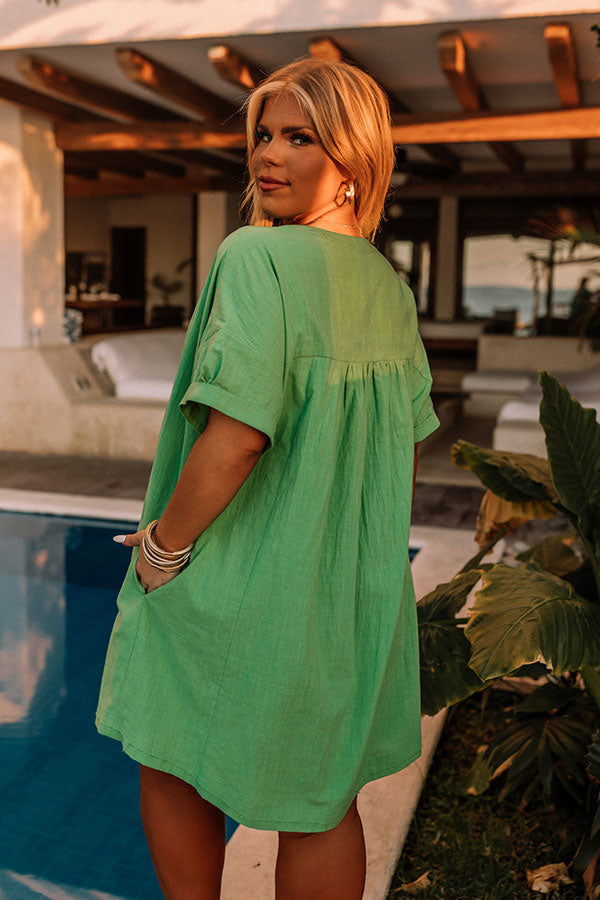 Clever Moment Shift Dress In Kelly Green Curves Image - 4