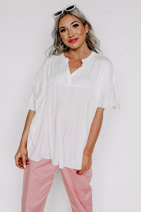Cute Crew Shift Top in Ivory