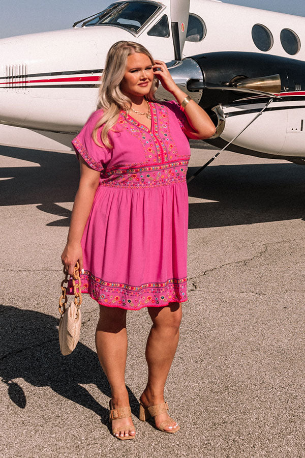 Mornings In Mexico Embroidered Mini Dress Curves Image - 1