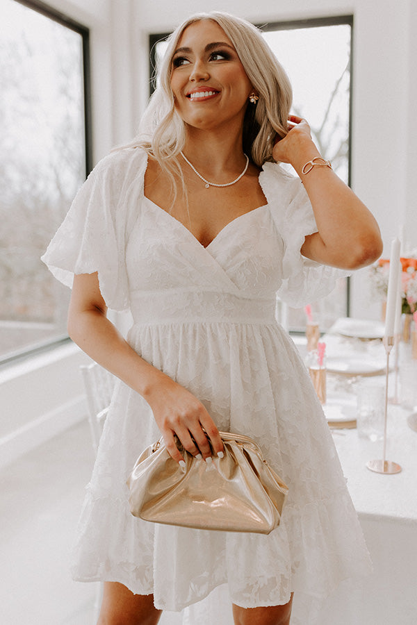 Creating Memories Mini Dress in White Image - 1