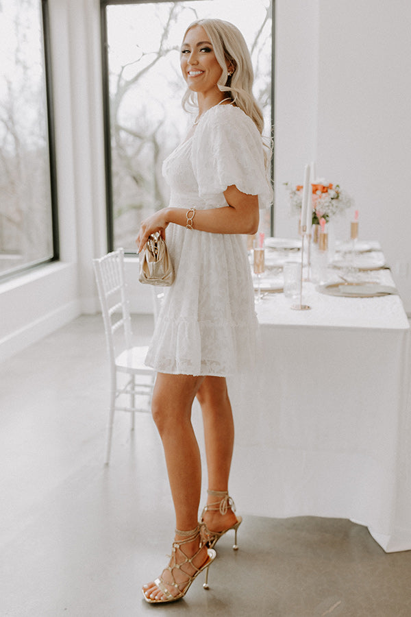 Creating Memories Mini Dress in White Image - 4