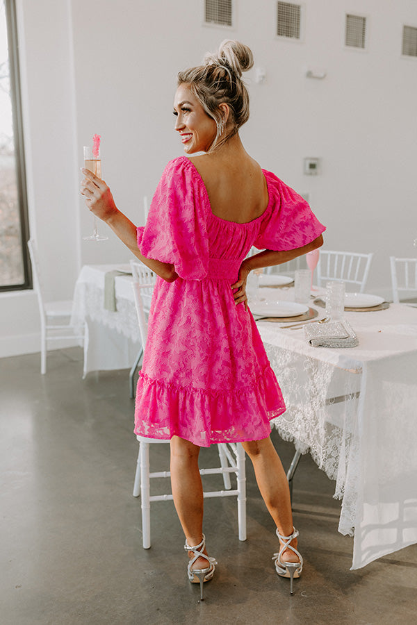 Neon Pink Mini Dress - Annie Fairfax