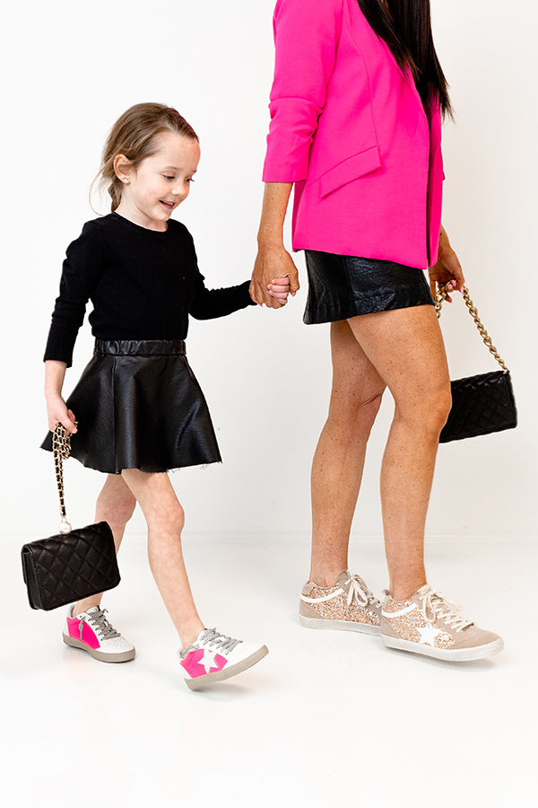 The Lily Children's Vintage Sneaker in Neon Pink • Impressions Online