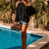LA Influencer Knit Hoodie In Black Image - 1