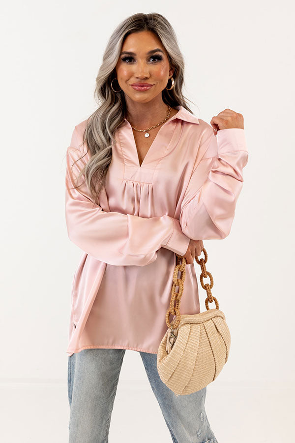 Reaching Out To You Shift Top In Pink