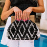 Vitamin Sea For Me Woven Clutch In Black Image - 1