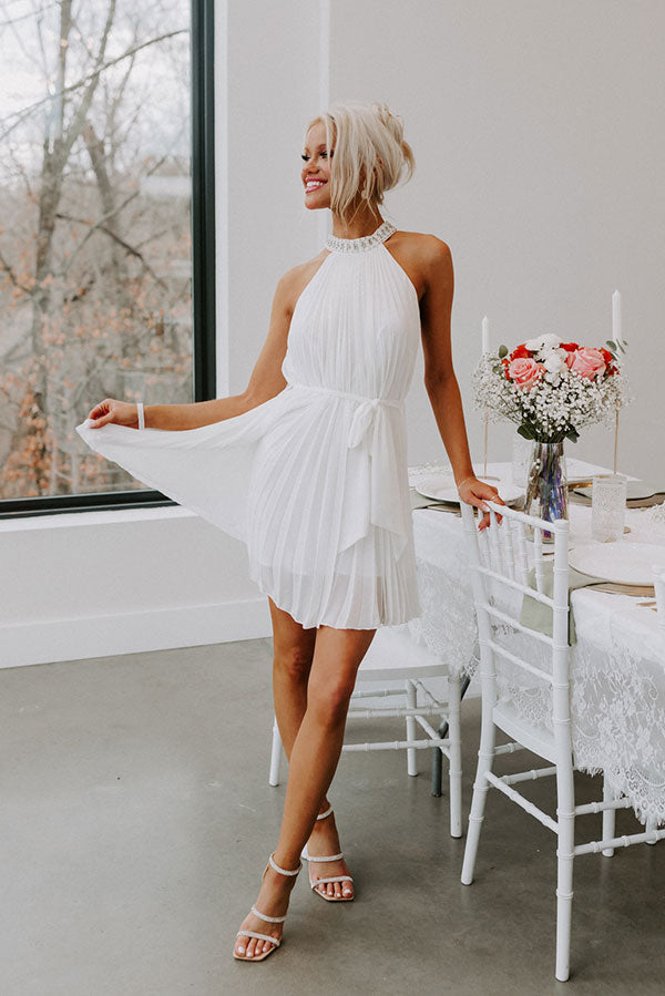 Cause To Celebrate Pleated Dress In White Image - 2