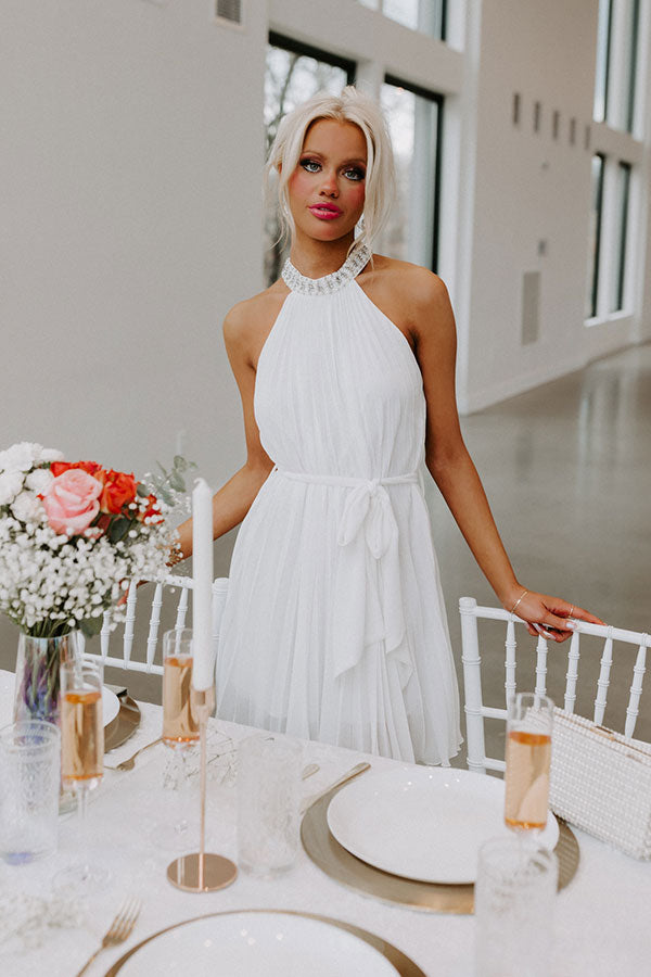 Cause To Celebrate Pleated Dress In White Image - 4