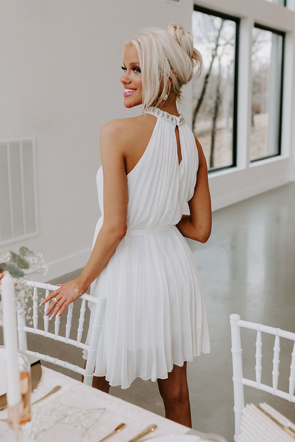 Cause To Celebrate Pleated Dress In White Image - 5