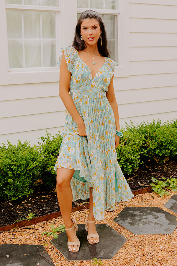 Garden Blooms Pleated Maxi Image - 5