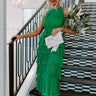 Forever Admiring Pleated Midi In Green Image - 1