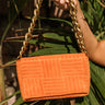 Iconic Crush Micro Suede Purse In Orange Image - 1