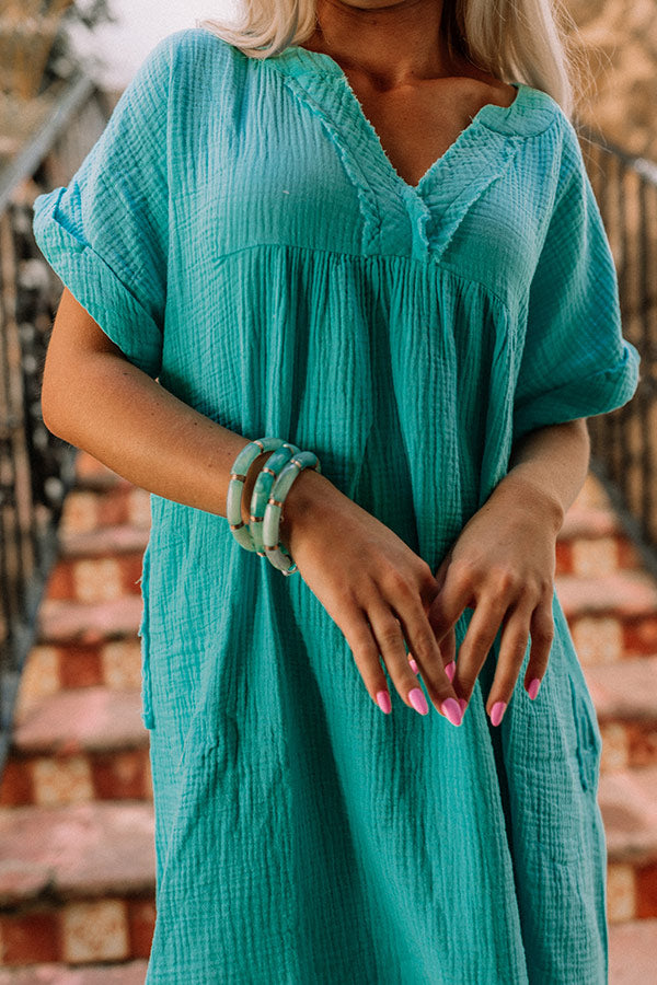 Good Days Gone By Shift Dress In Ocean Wave Image - 5