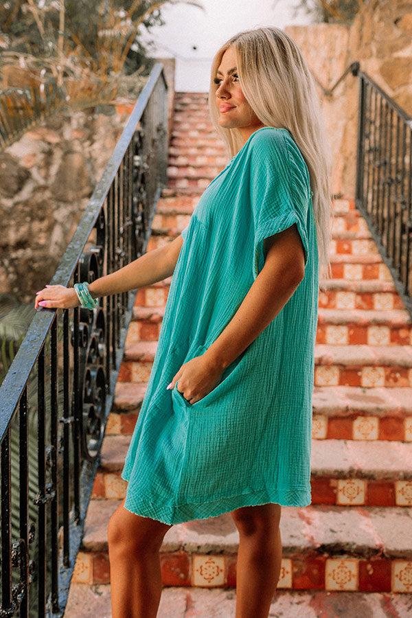 Good Days Gone By Shift Dress In Ocean Wave Image - 3