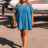 Good Days Gone By Shift Dress In Ocean Blue Curves Image - 1