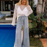 The Letha High Waist Pants In Grey Image - 1
