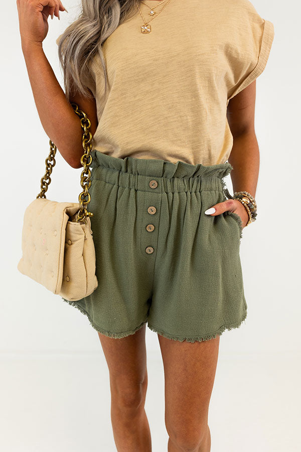 Sunny Garden Linen-Blend Shorts Image - 2